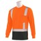 Erb Safety T-Shirt, Brdseye Msh, Lng Slv, Class2, 9007SBSEG, Hi-Viz Orng/Blk, LG 62463